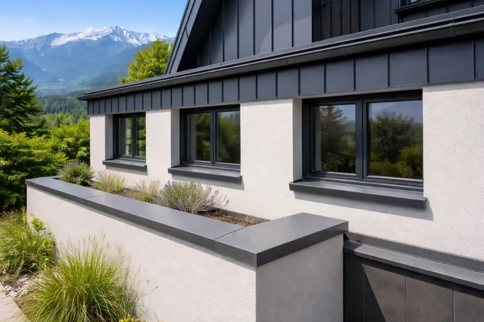 Blech-Fensterbank und Mauerabdeckung in Innsbruck-Hötting – Bauspengler Referenz Blech-Fensterbank und Mauerabdeckung in Innsbruck-Hötting – Bauspengler Referenz