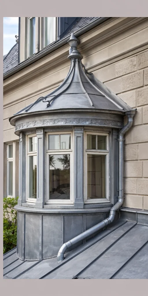 Dachdecker Innsbruck – Zinkverkleidung und präzise Spenglerarbeit am Erkerfenster